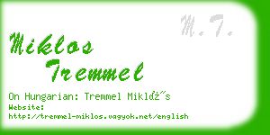 miklos tremmel business card